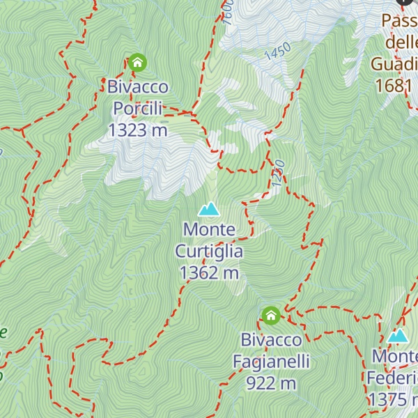 Map of Monte Curtiglia
