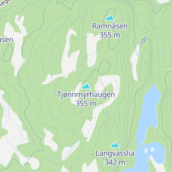 Map of Tjønnmyrhaugen
