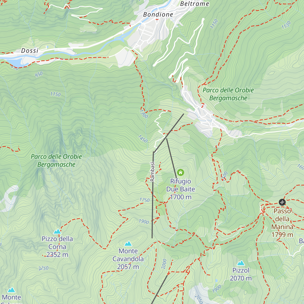 Rifugio Campel map