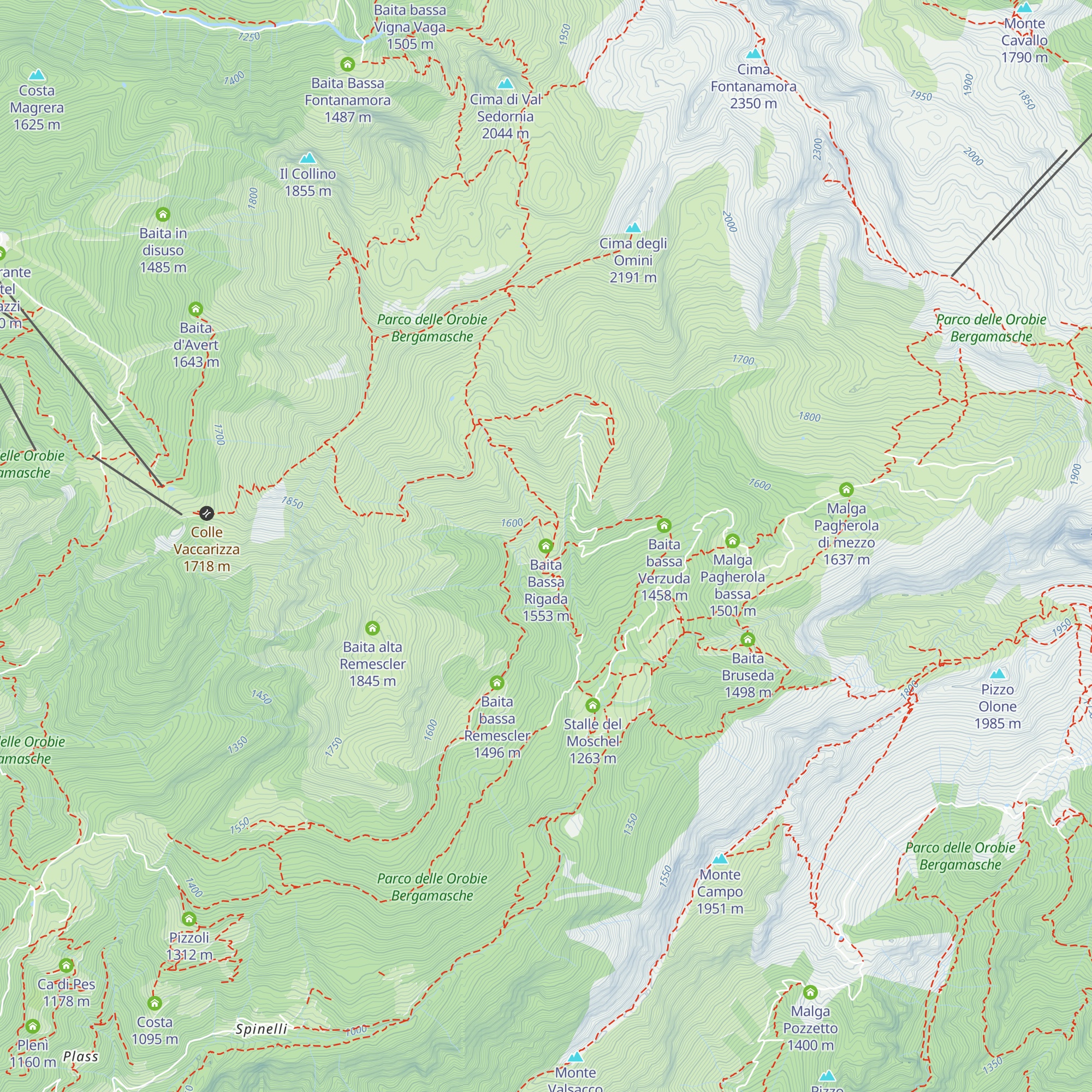 Baita Bassa Rigada map