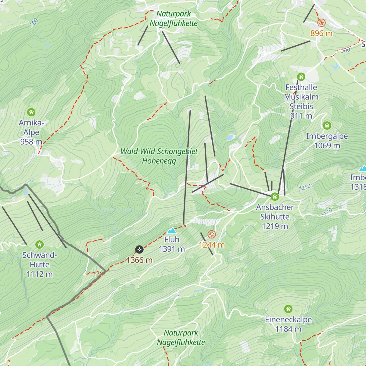 Alpengasthof Vordere Fluh map