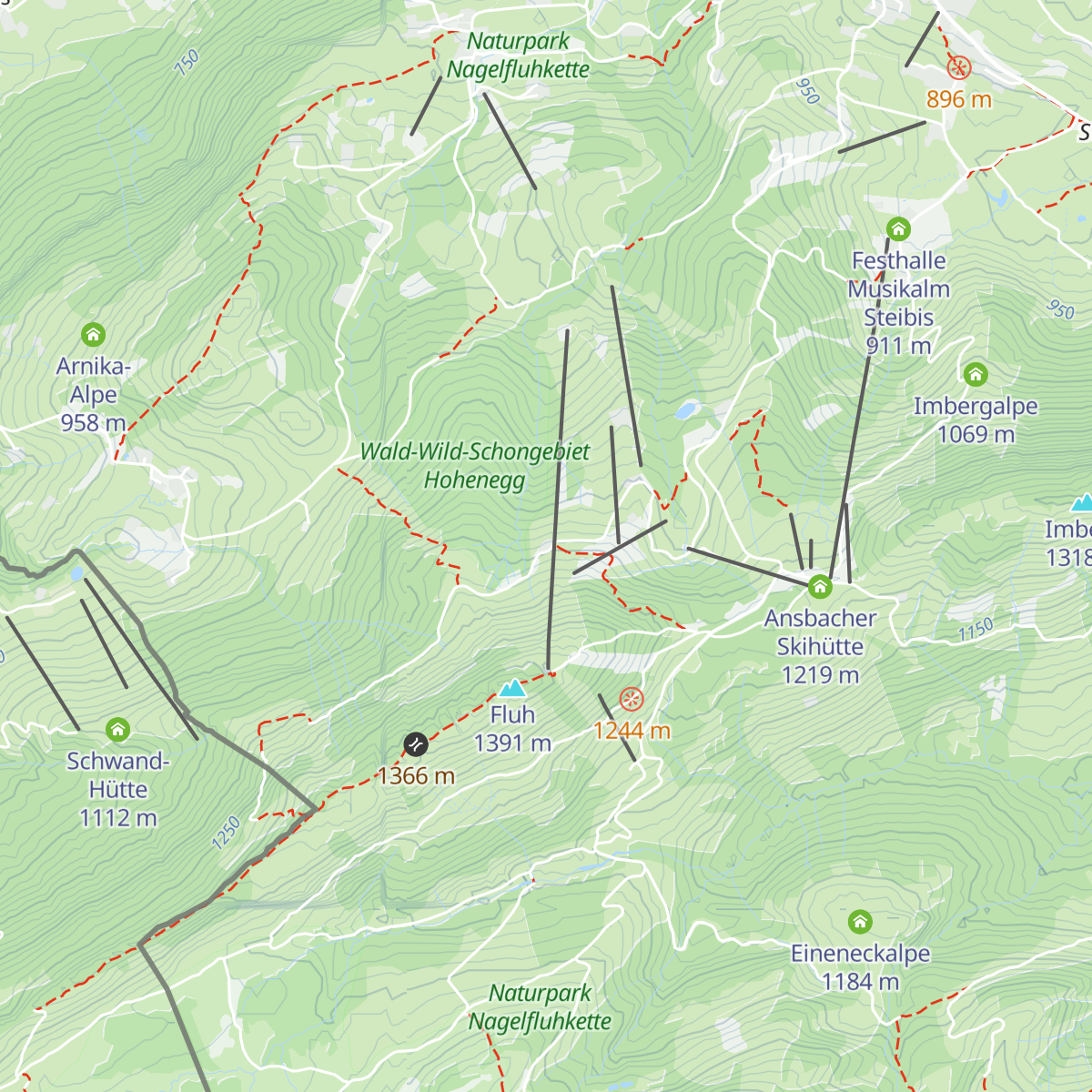 Alpengasthof Vordere Fluh map