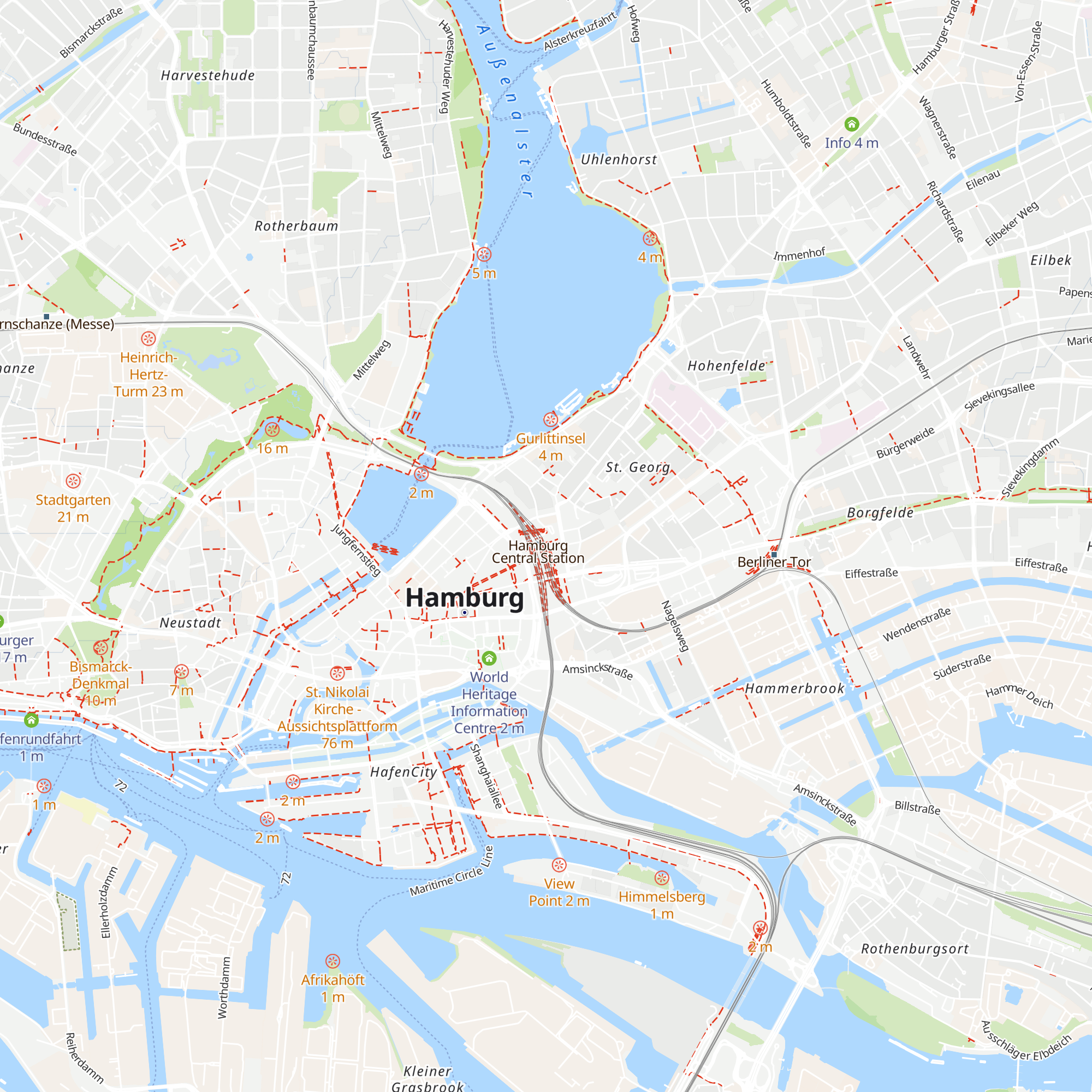 Hamburg Information map