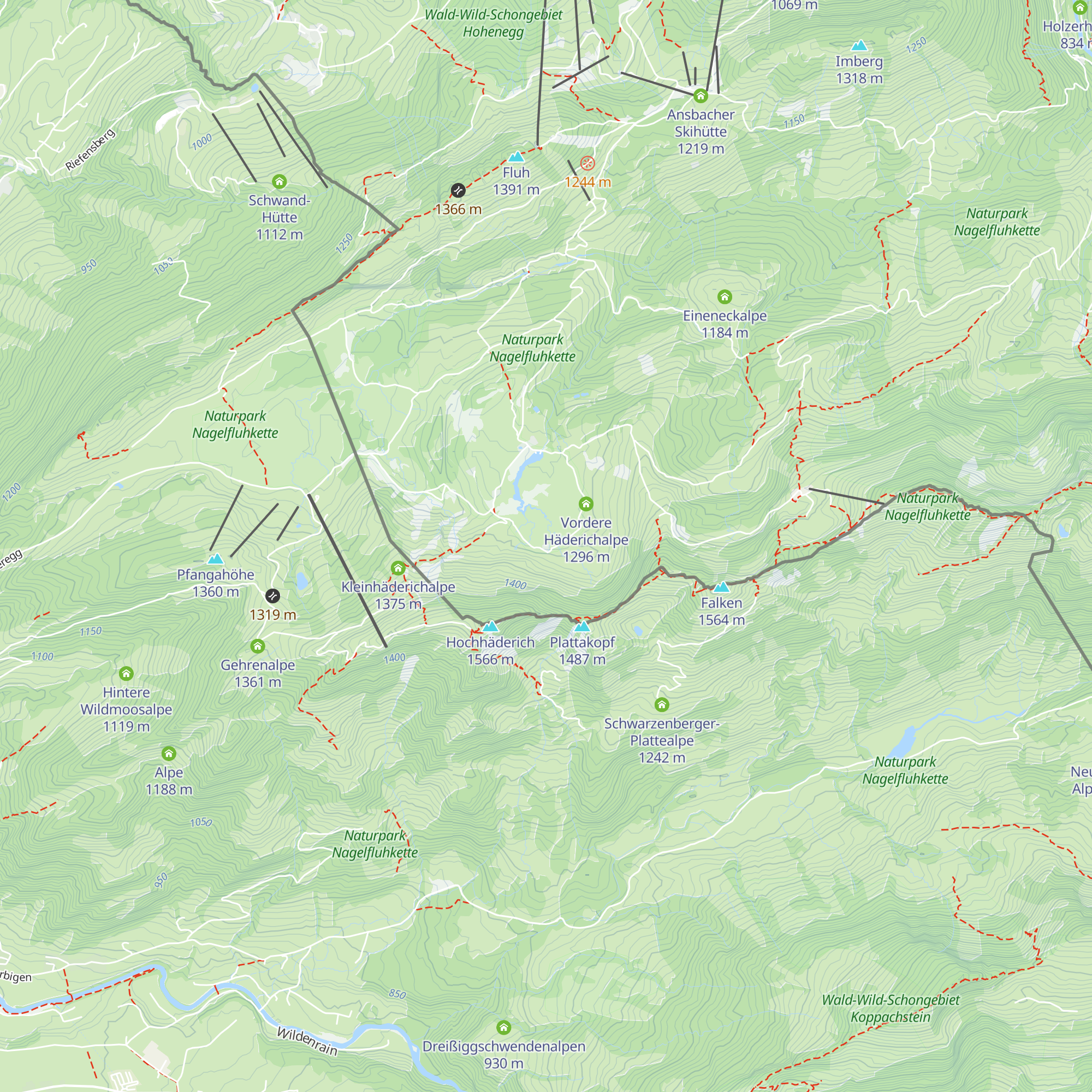Mittlere Häderichalpe map