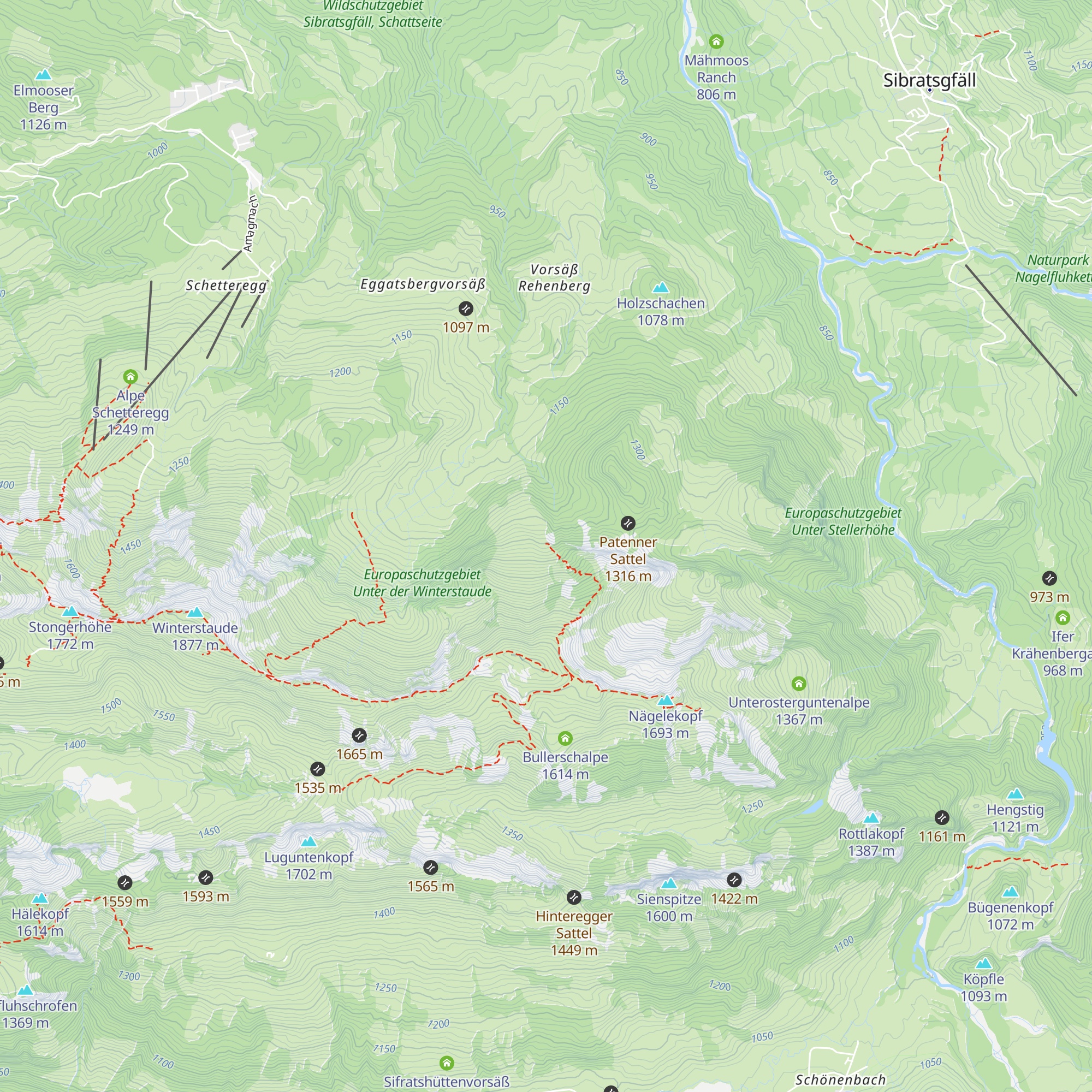 Isewartalpe map