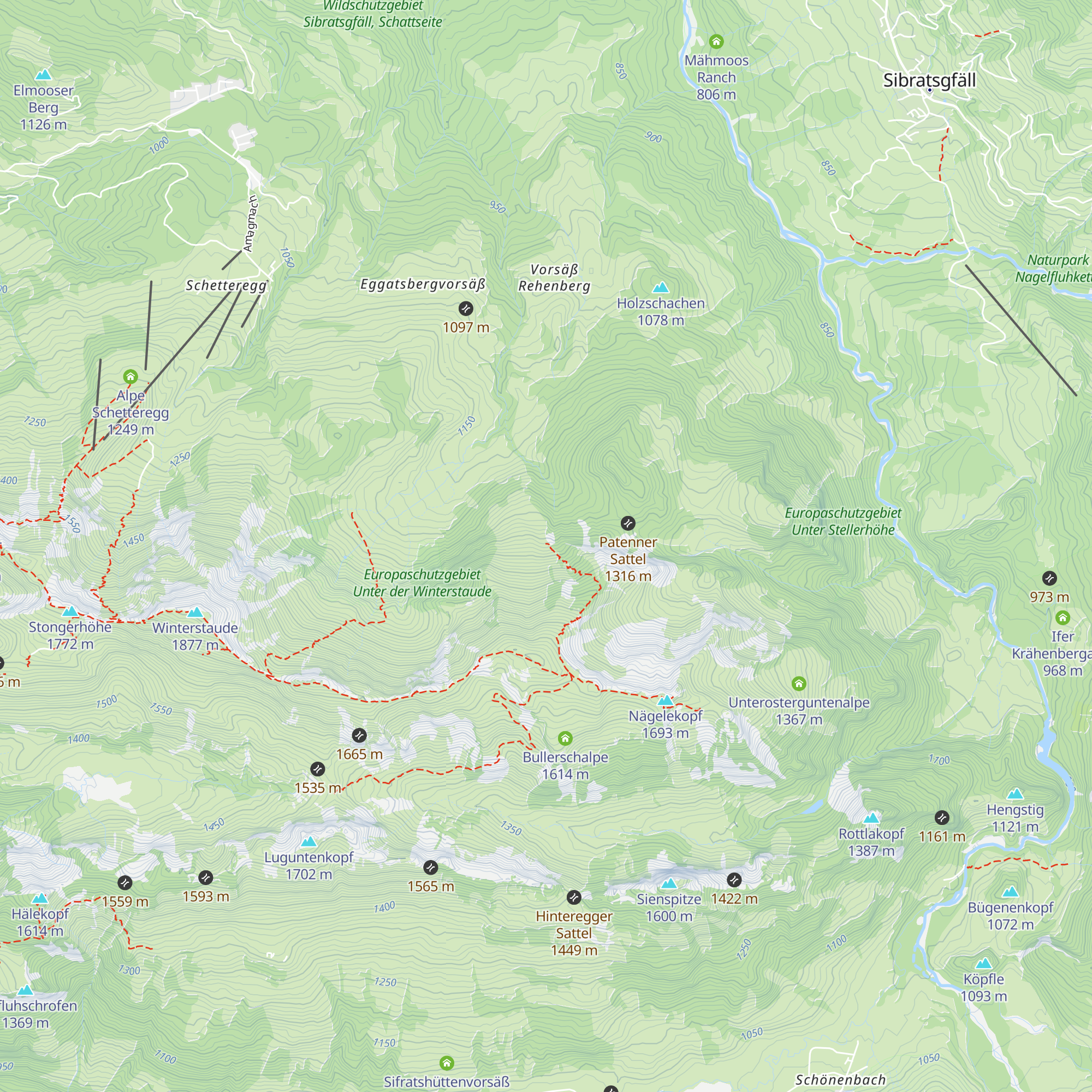 Isewartalpe map
