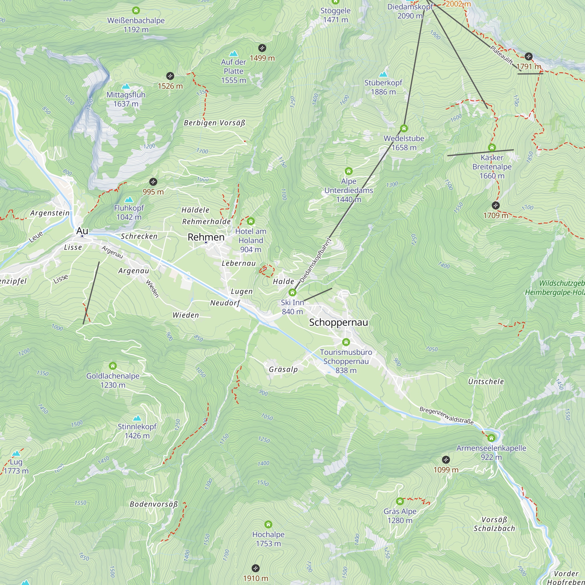 Ski Inn map