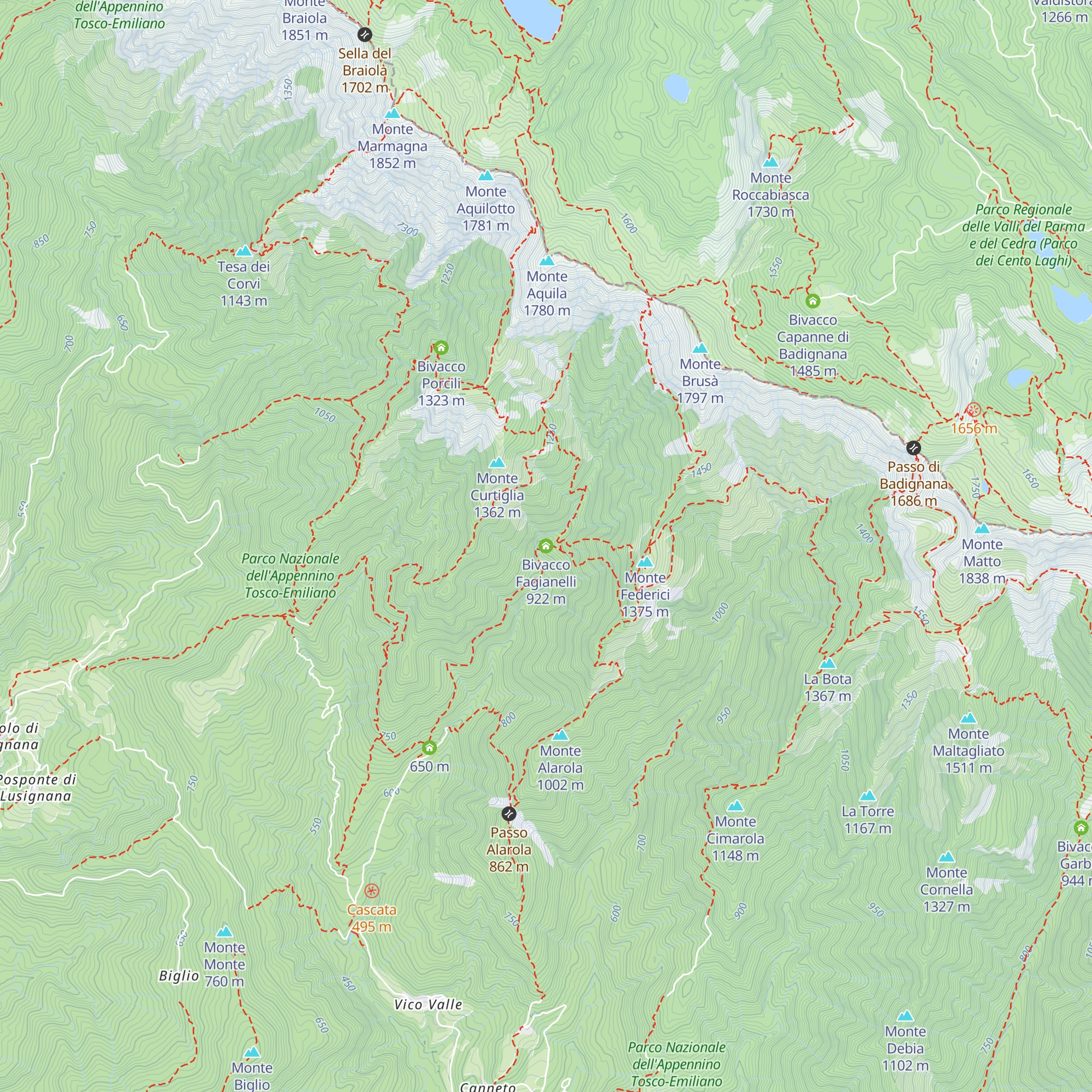 Bivacco Fagianelli map