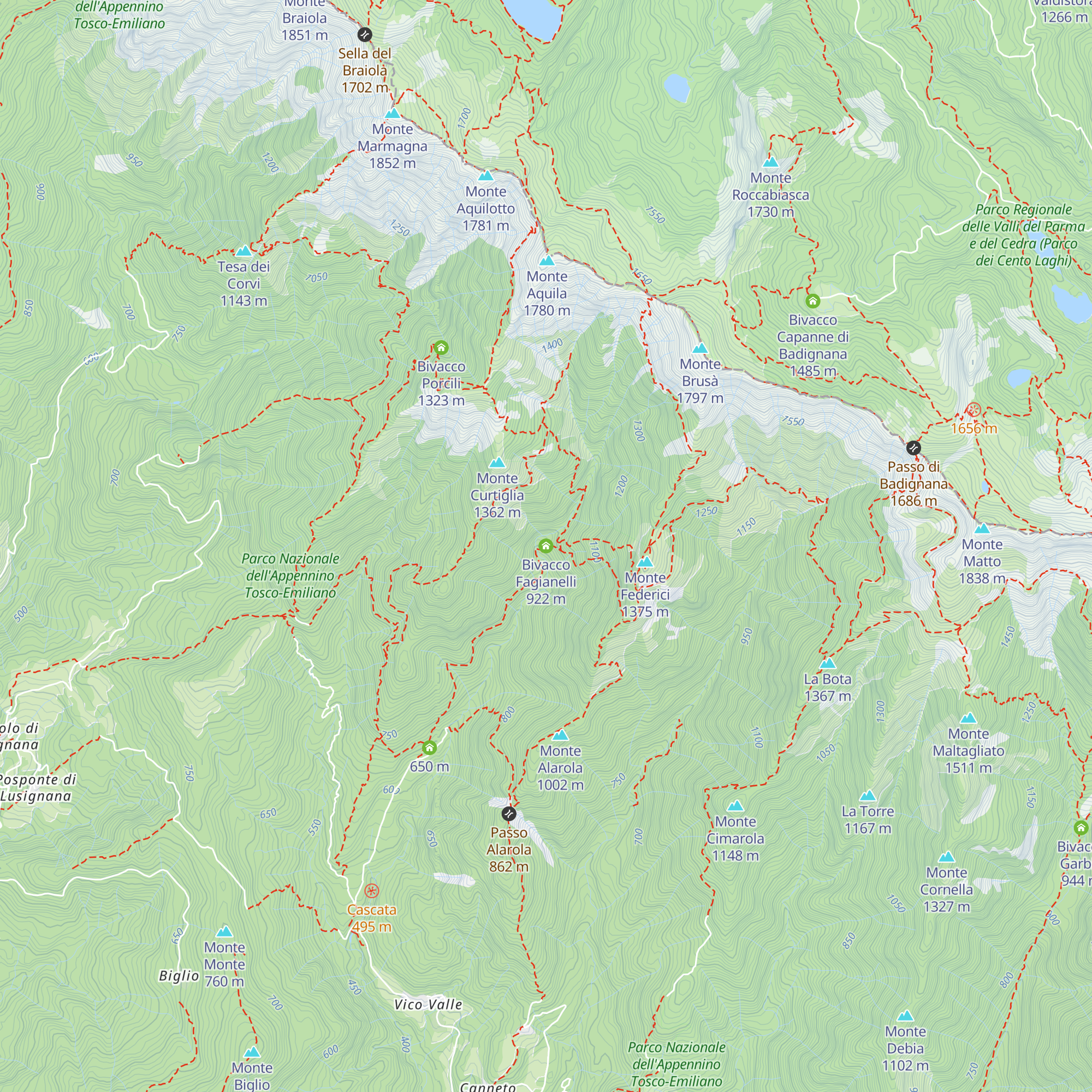 Bivacco Fagianelli map