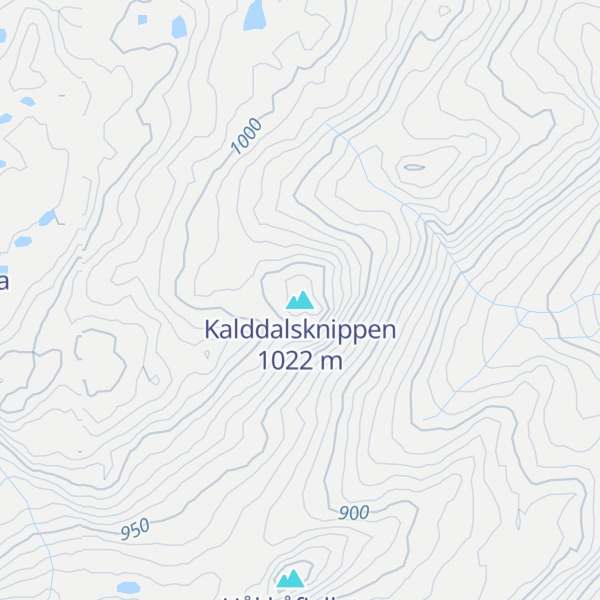 Map of Kalddalsknippen