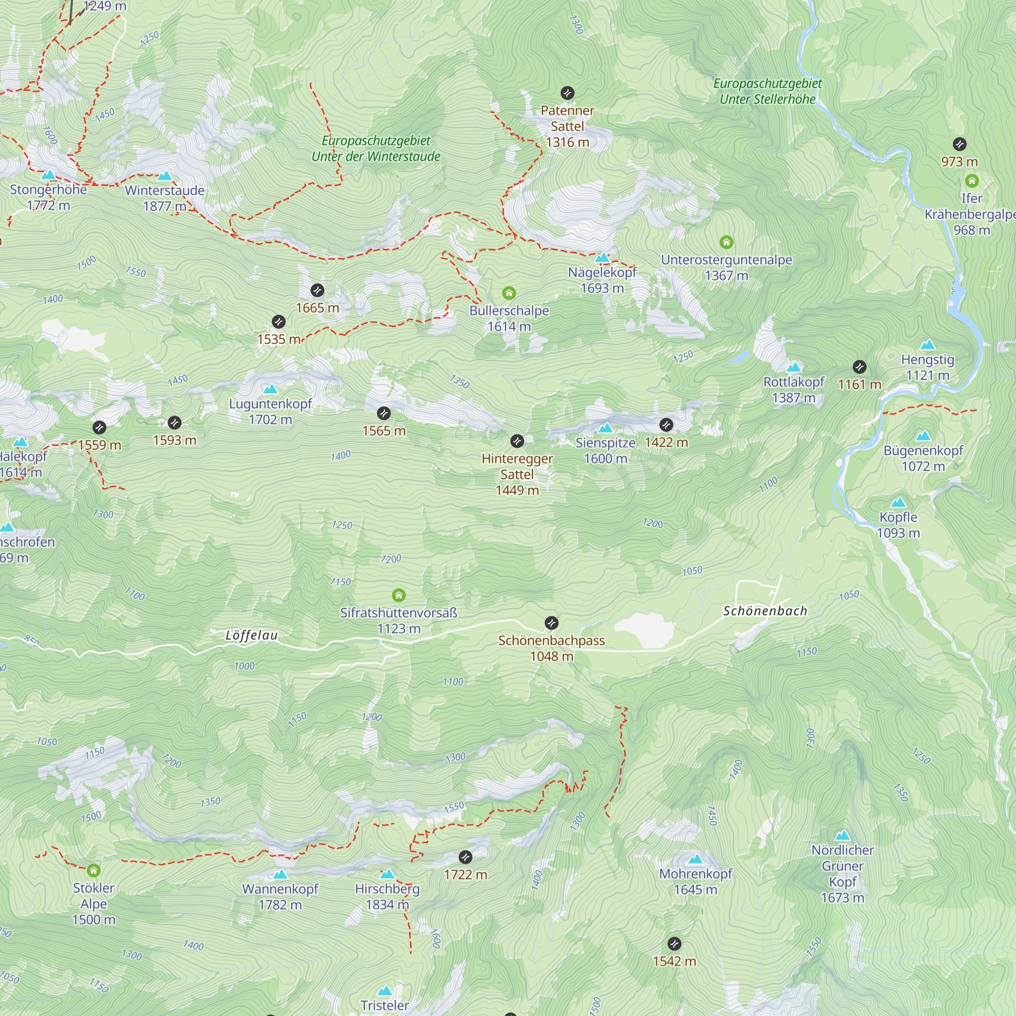 Untere Hintereggalpe map