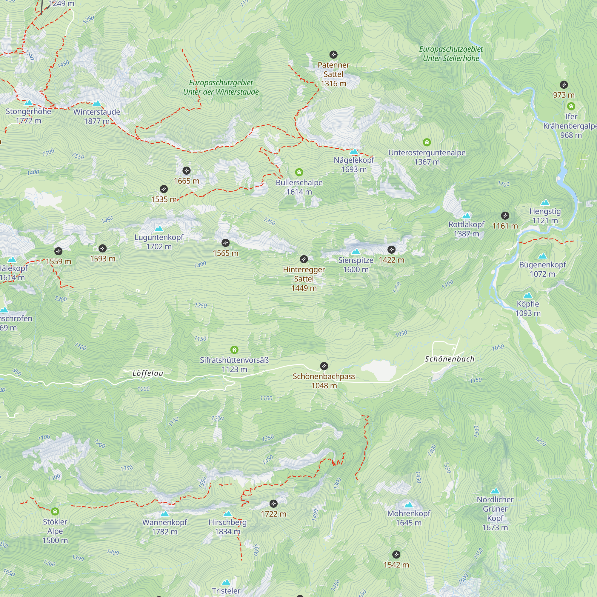 Untere Hintereggalpe map
