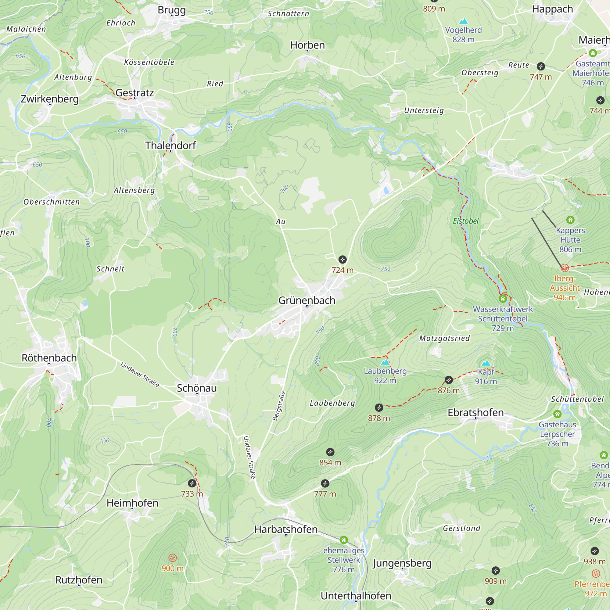 Tourismus Argental map