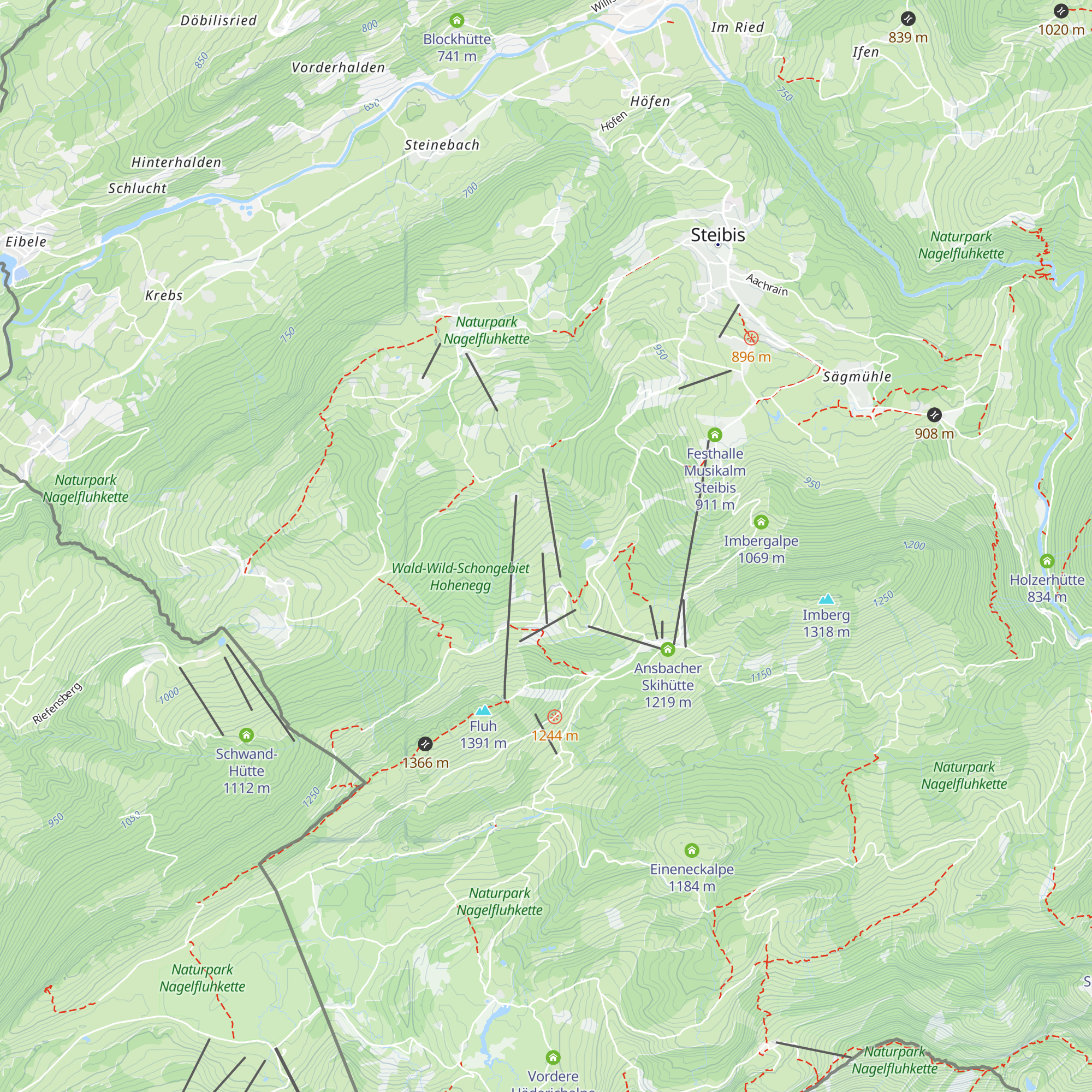 Alpe Hohenegg map