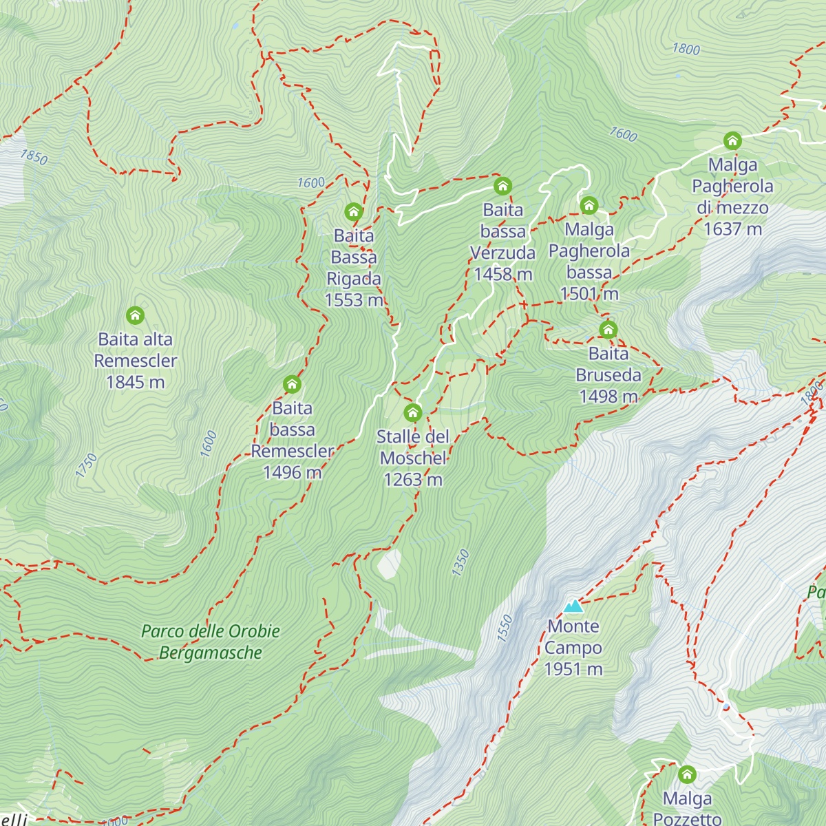 Stalle del Moschel map