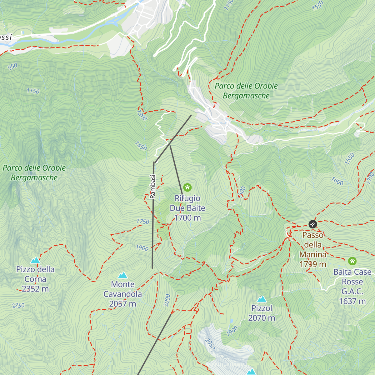 Rifugio Due Baite map