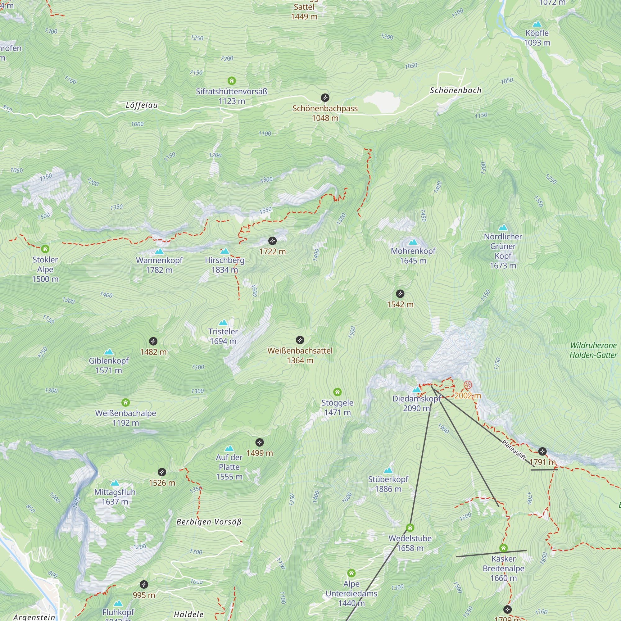 Alpe Ostergunten map