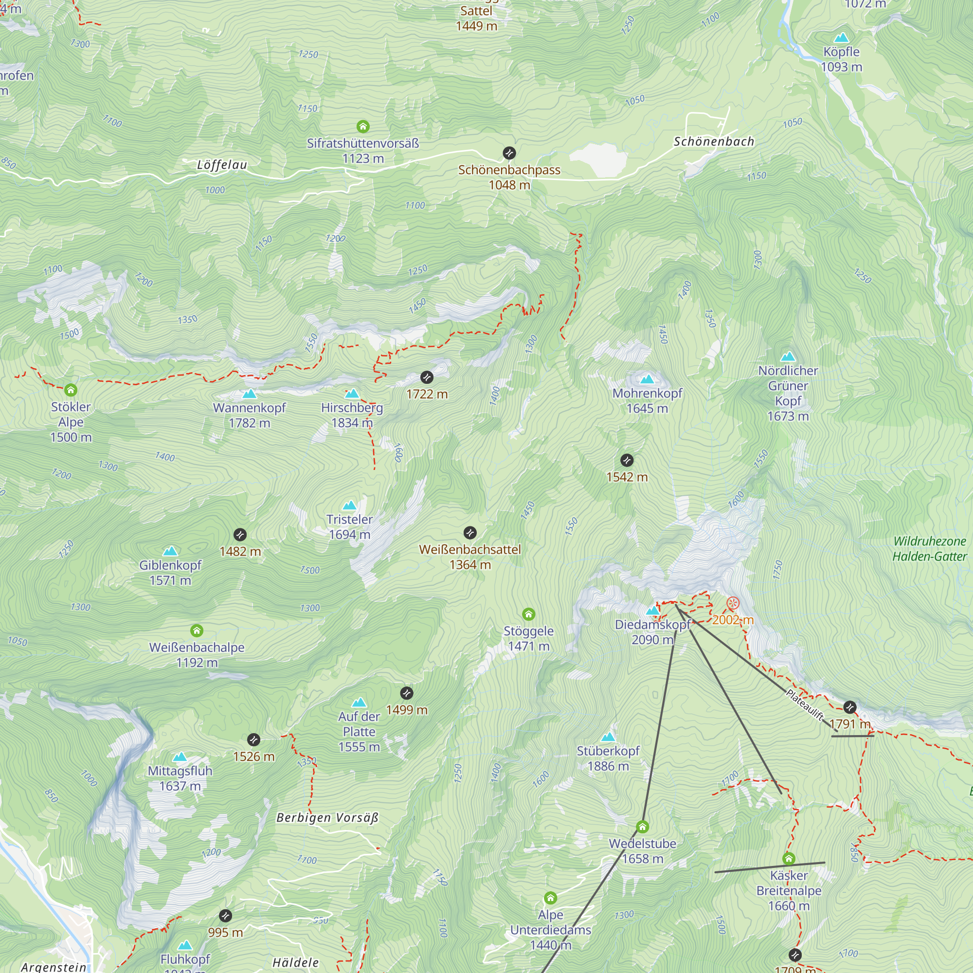 Alpe Ostergunten map