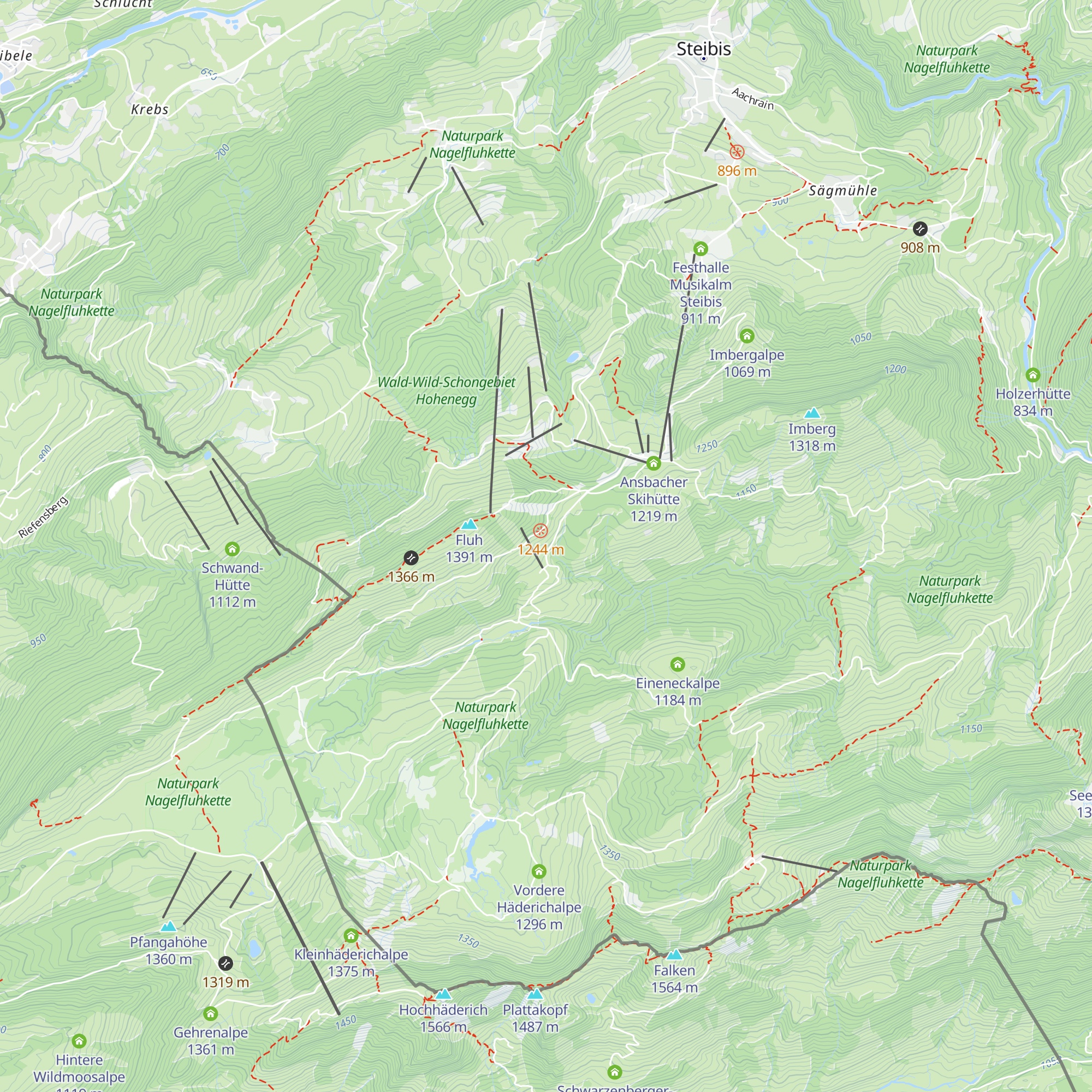 Bergwacht map