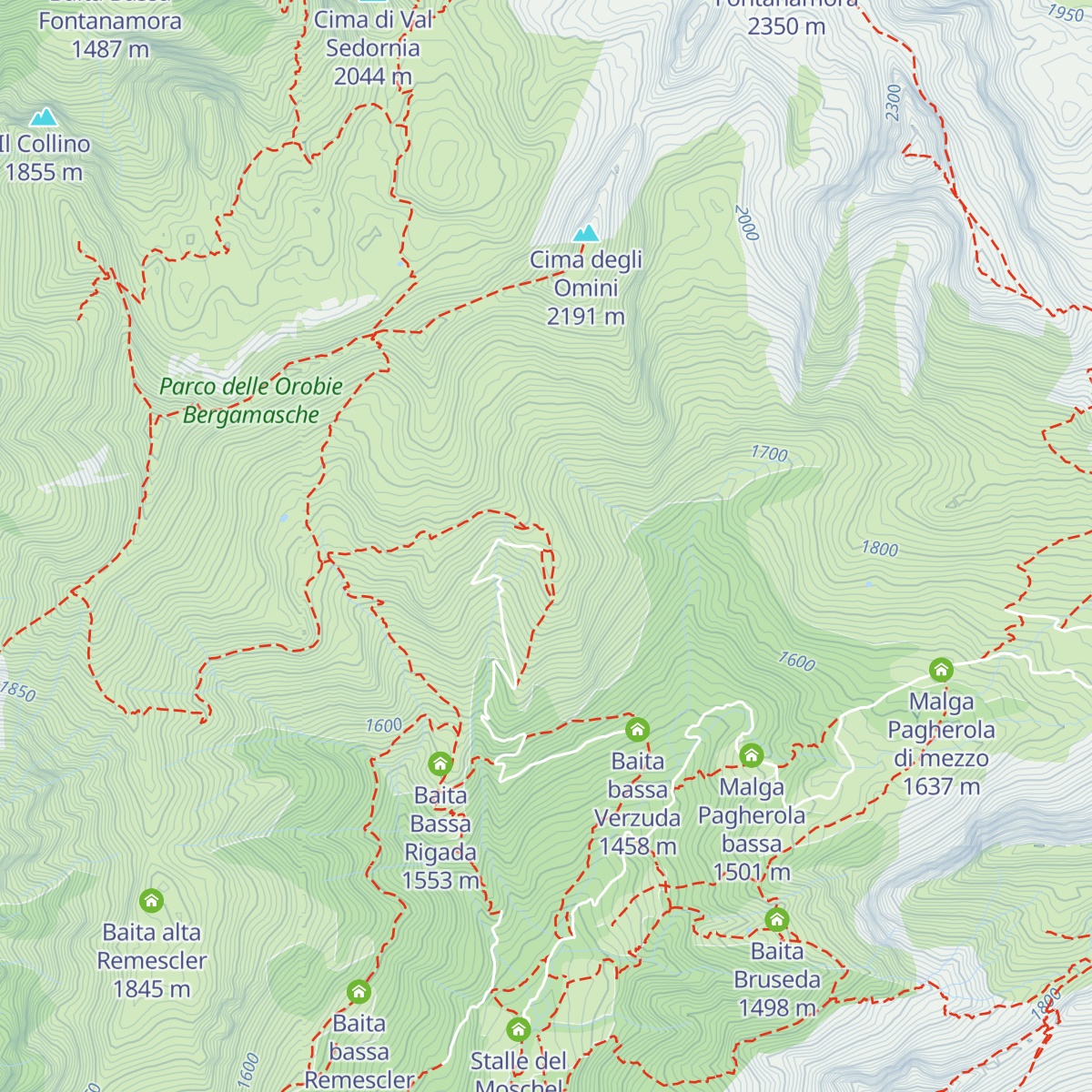Baita Alta Verzuda map