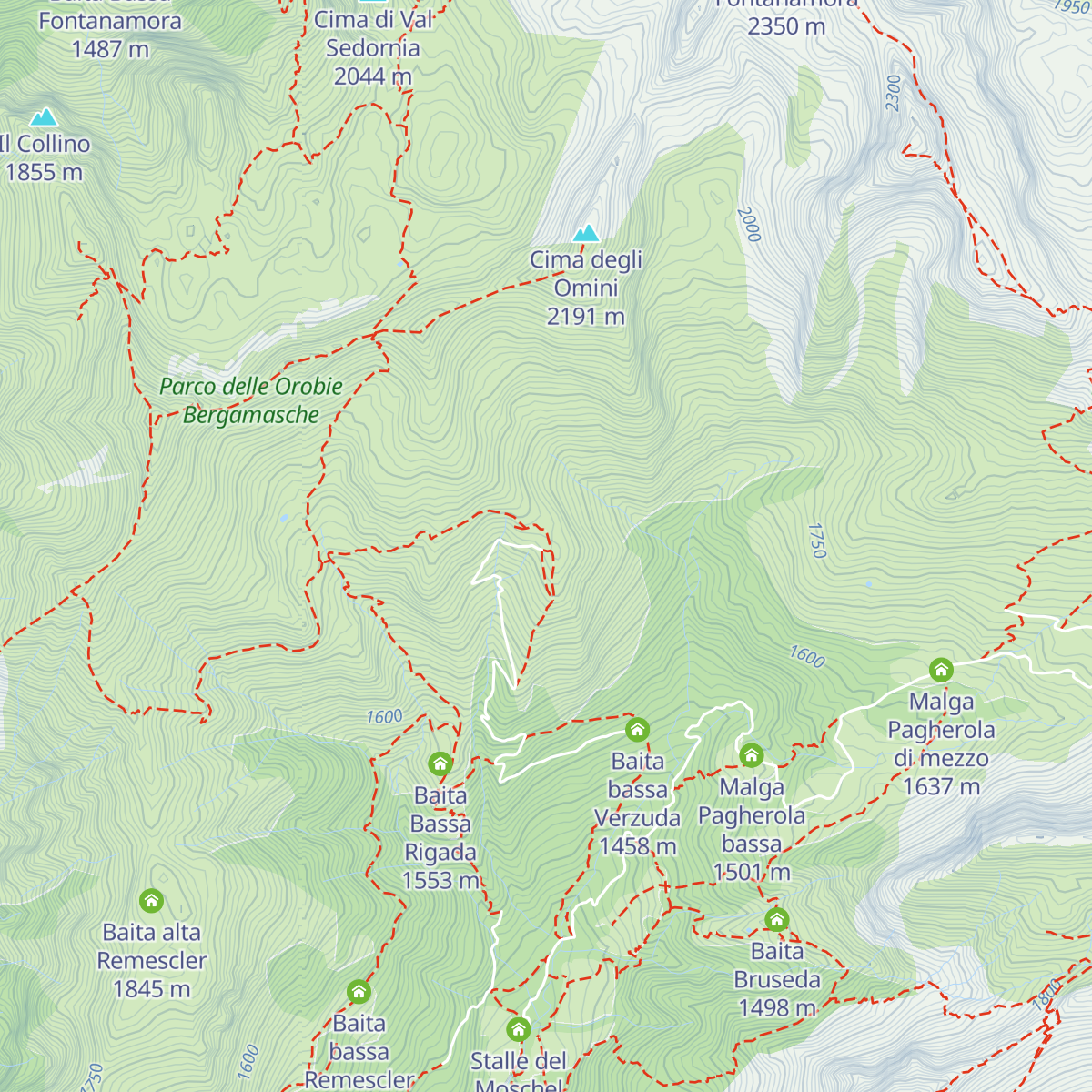 Baita Alta Verzuda map
