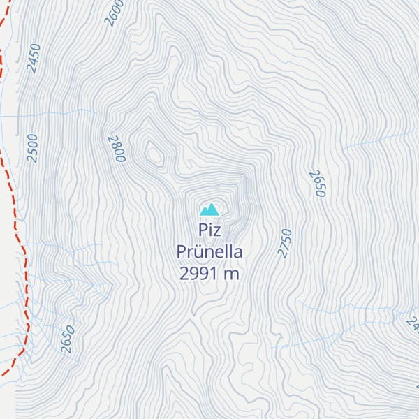 Map of Piz Prünella