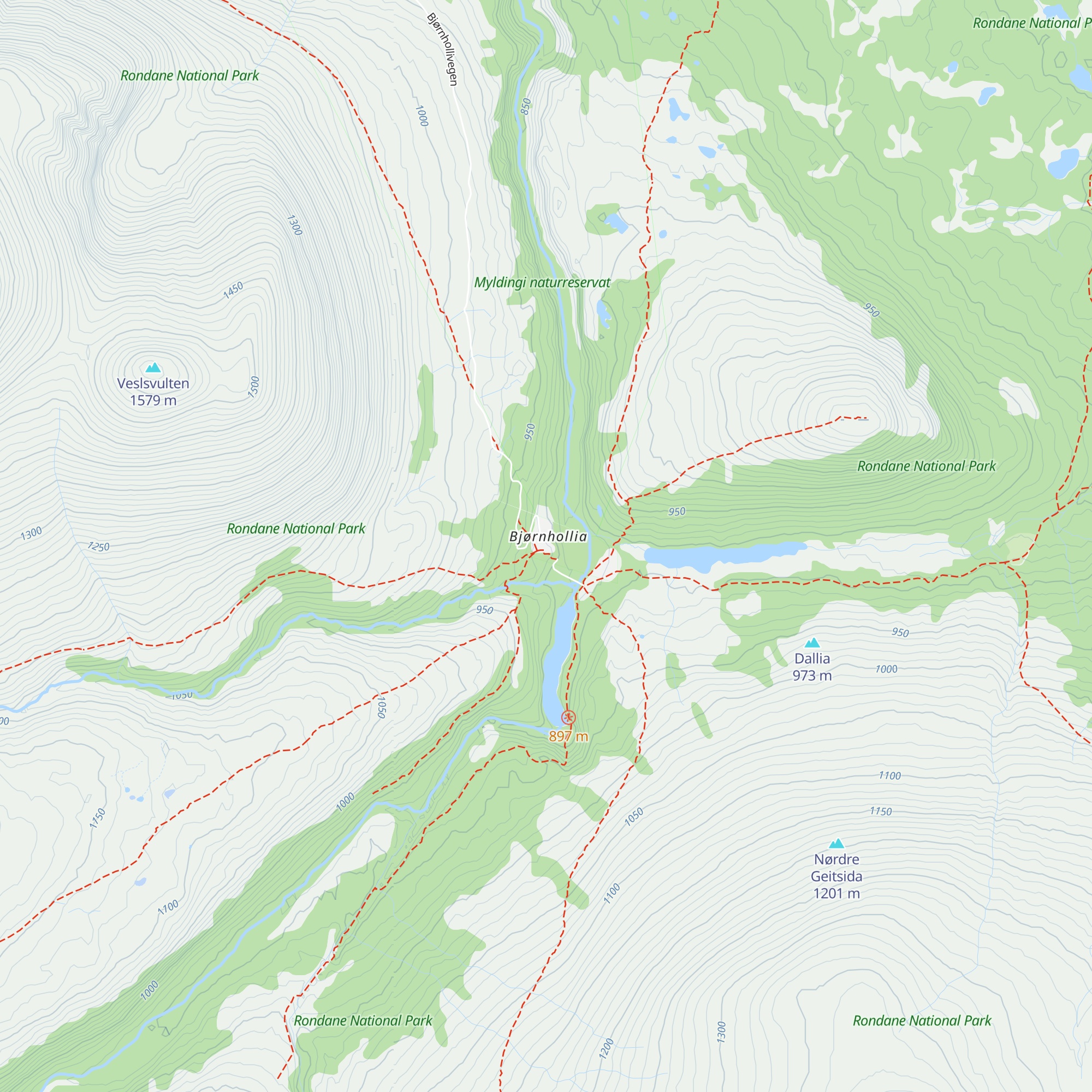 Bjørnhollia map