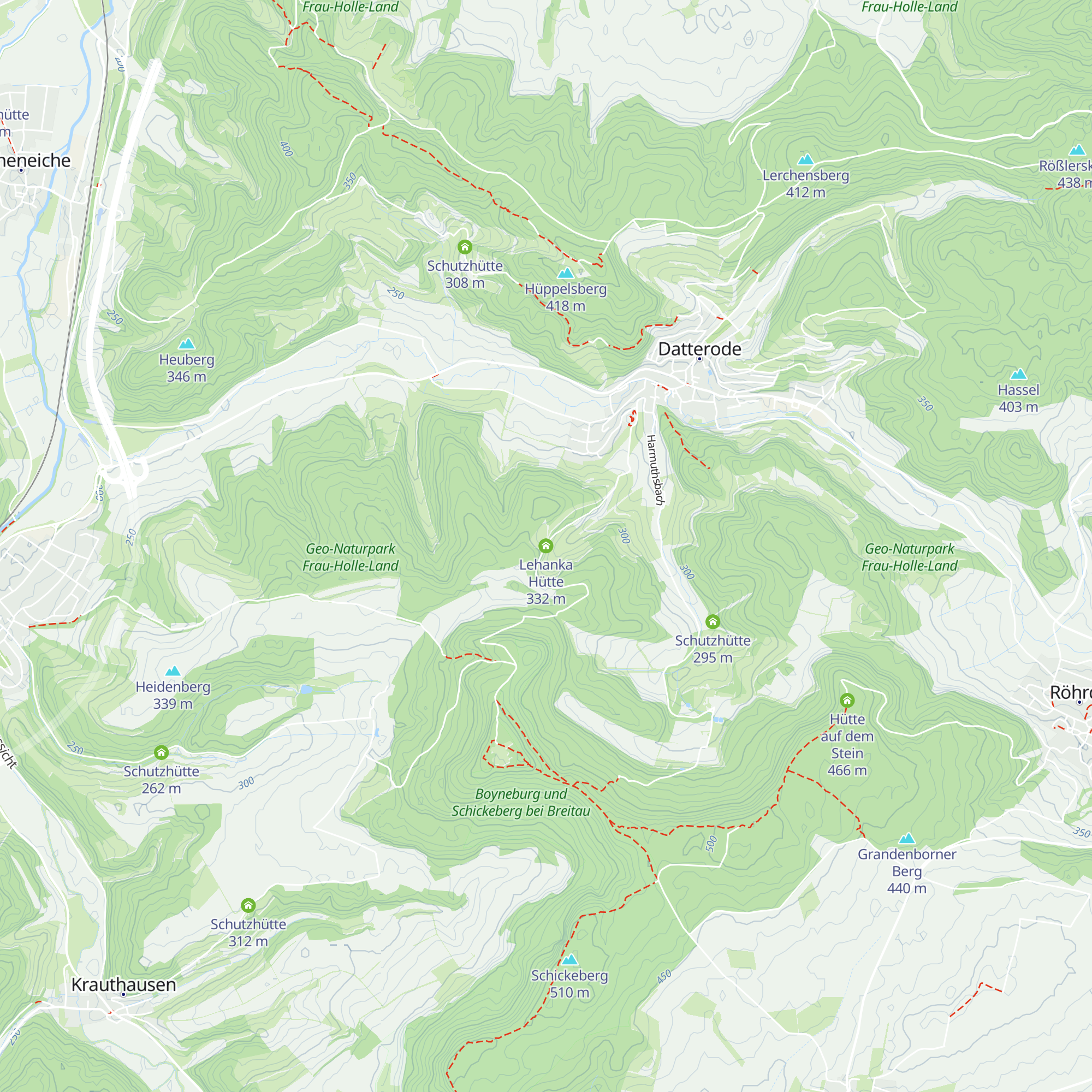 Lehanka Hütte map