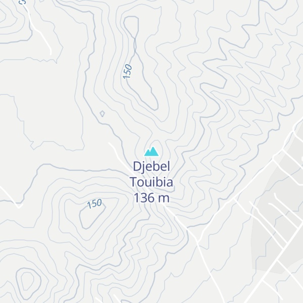 Map of Djebel Touibia