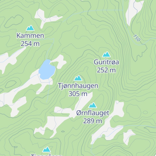 Map of Tjønnhaugen