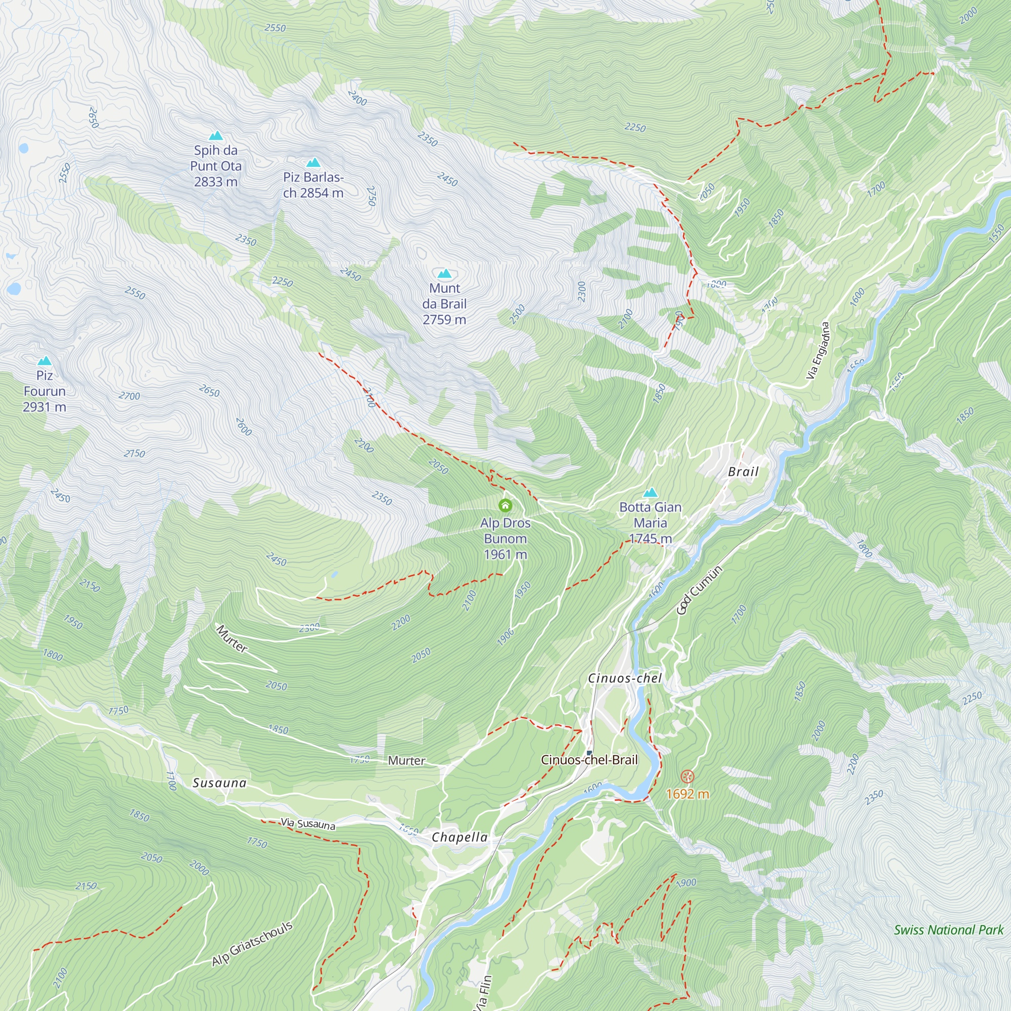 Alp Dros Bunom map