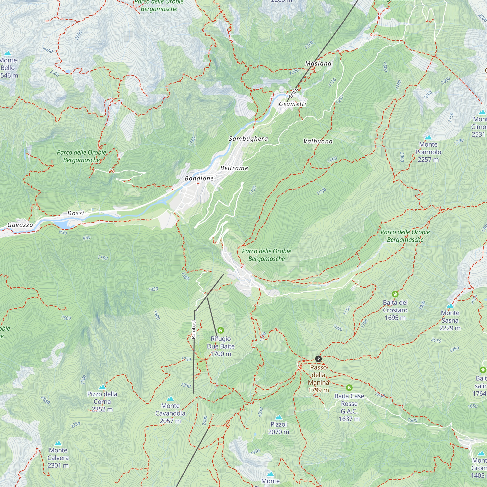 Baita Merelli map
