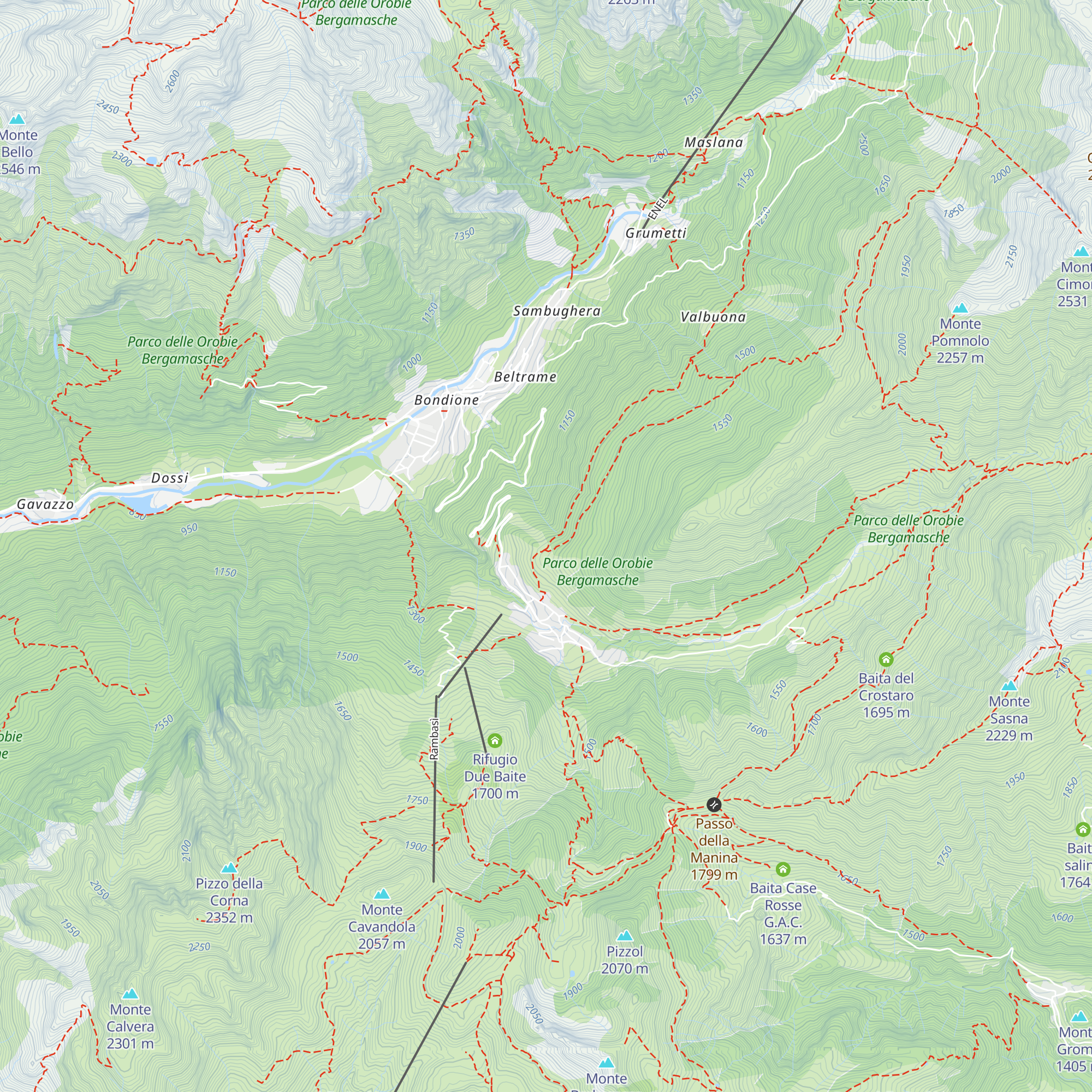 Baita Merelli map