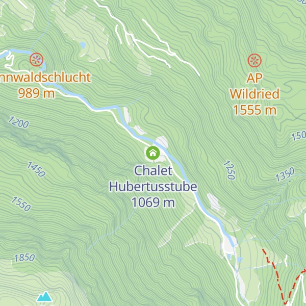 Map of Chalet Hubertusstube