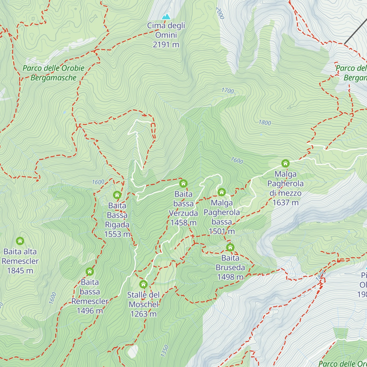 Baita bassa Verzuda map