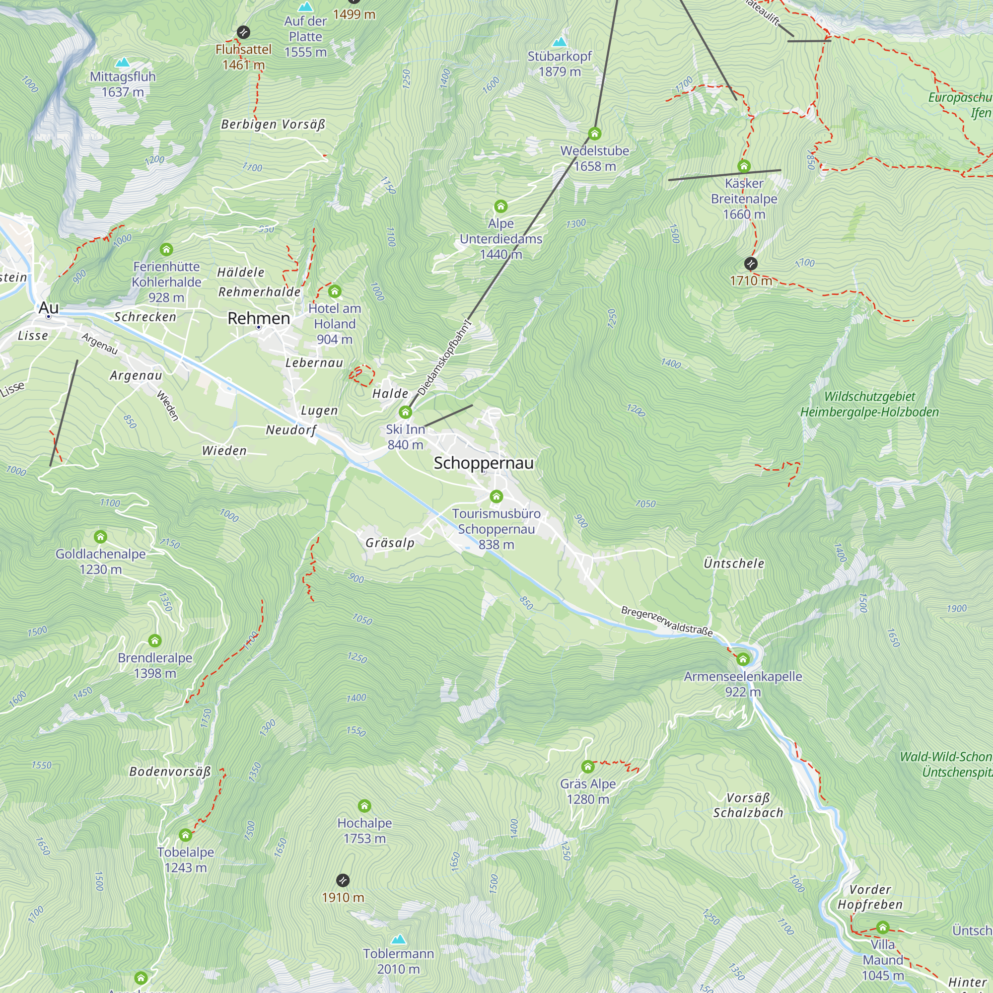 Tourismusbüro Schoppernau map