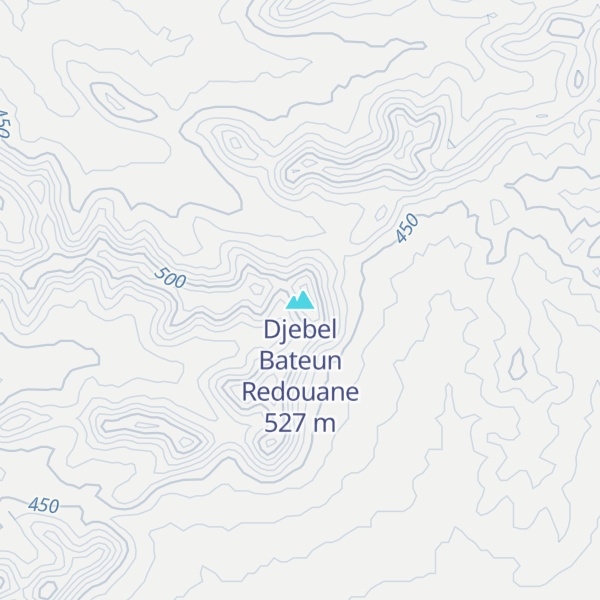 Map of Djebel Bateun Redouane