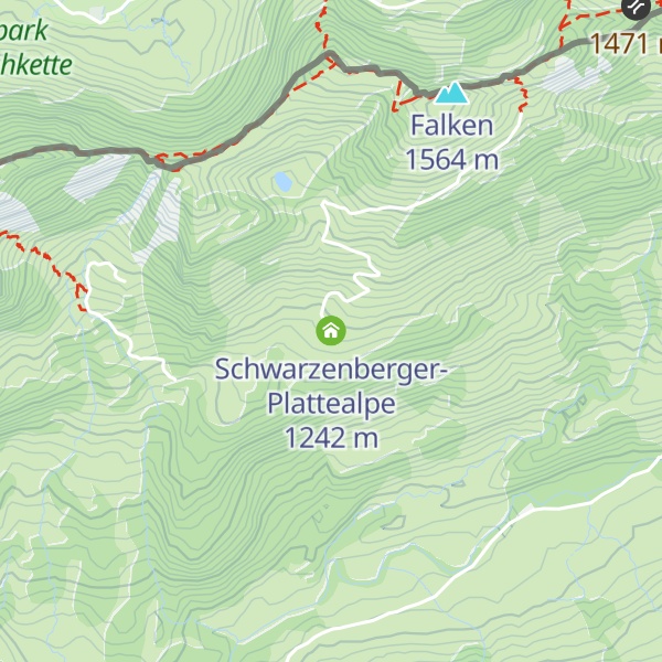 Map of Schwarzenberger-Plattealpe