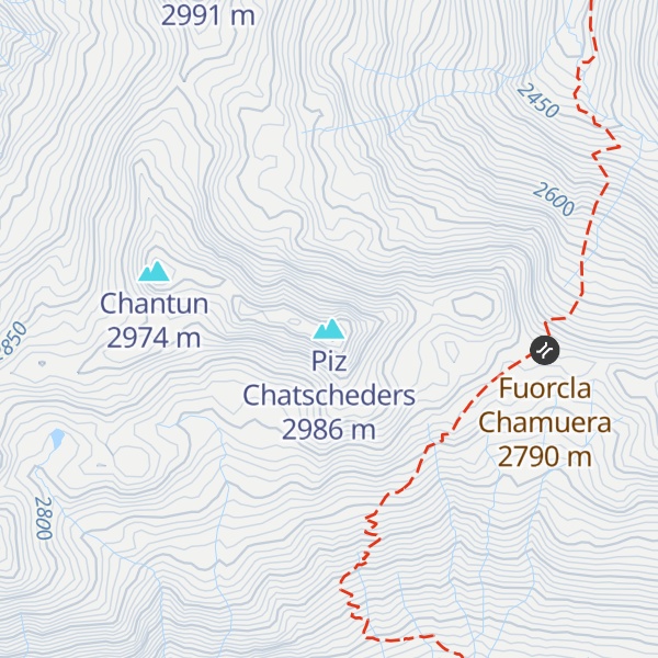 Map of Piz Chatscheders