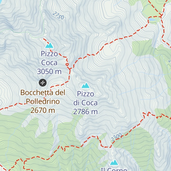 Map of Pizzo di Coca