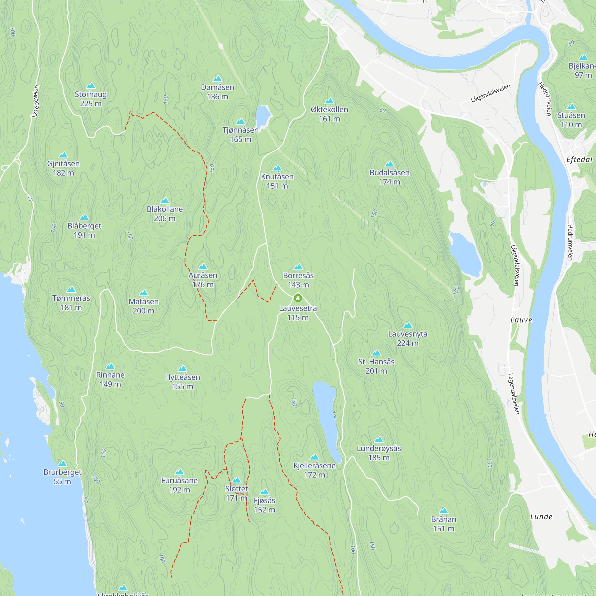 Lauvesetra map