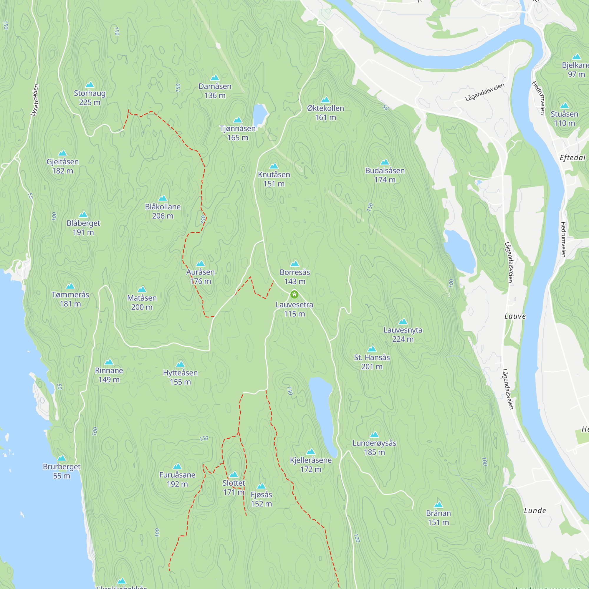 Lauvesetra map