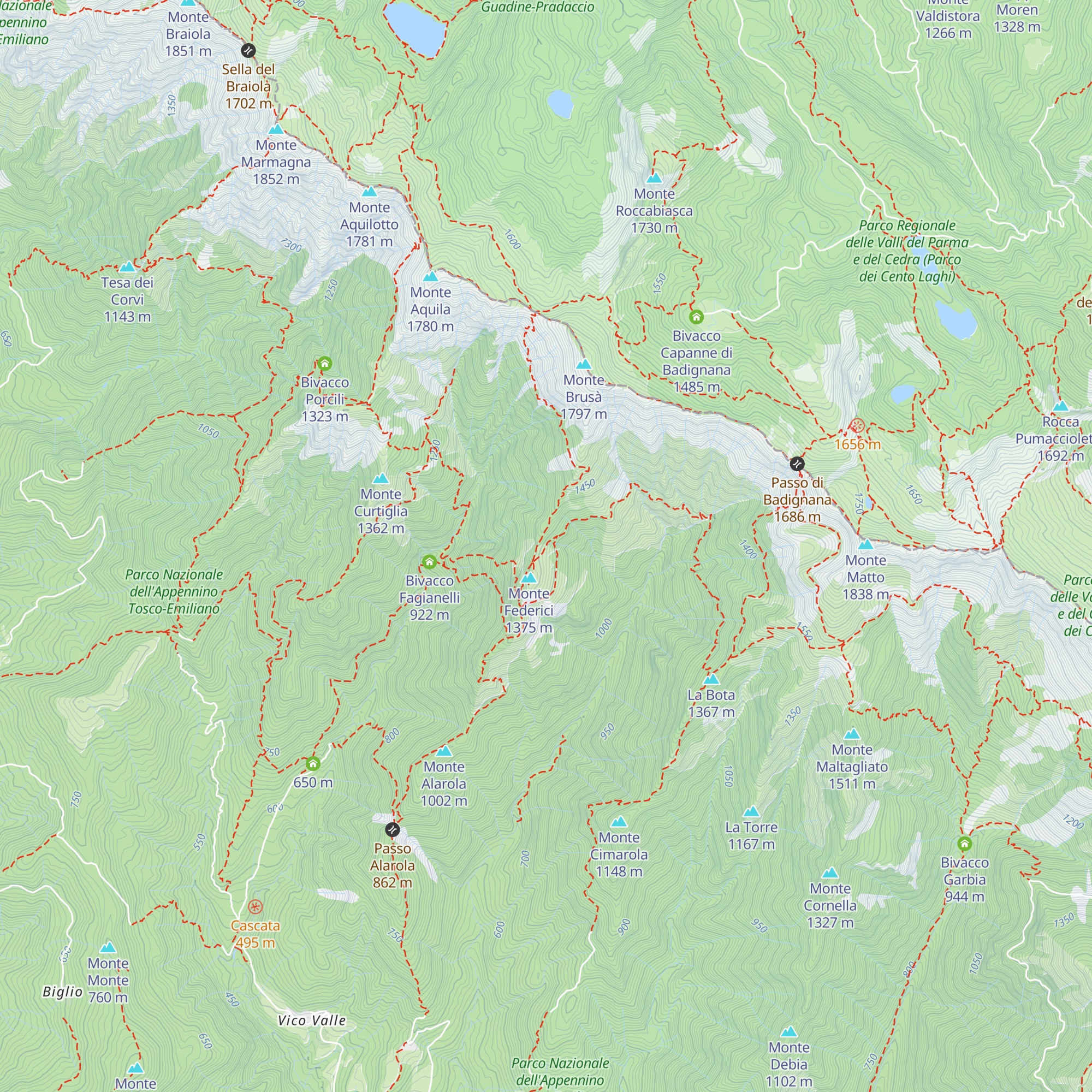 Bivacco Matale (Dadà Oriente) map