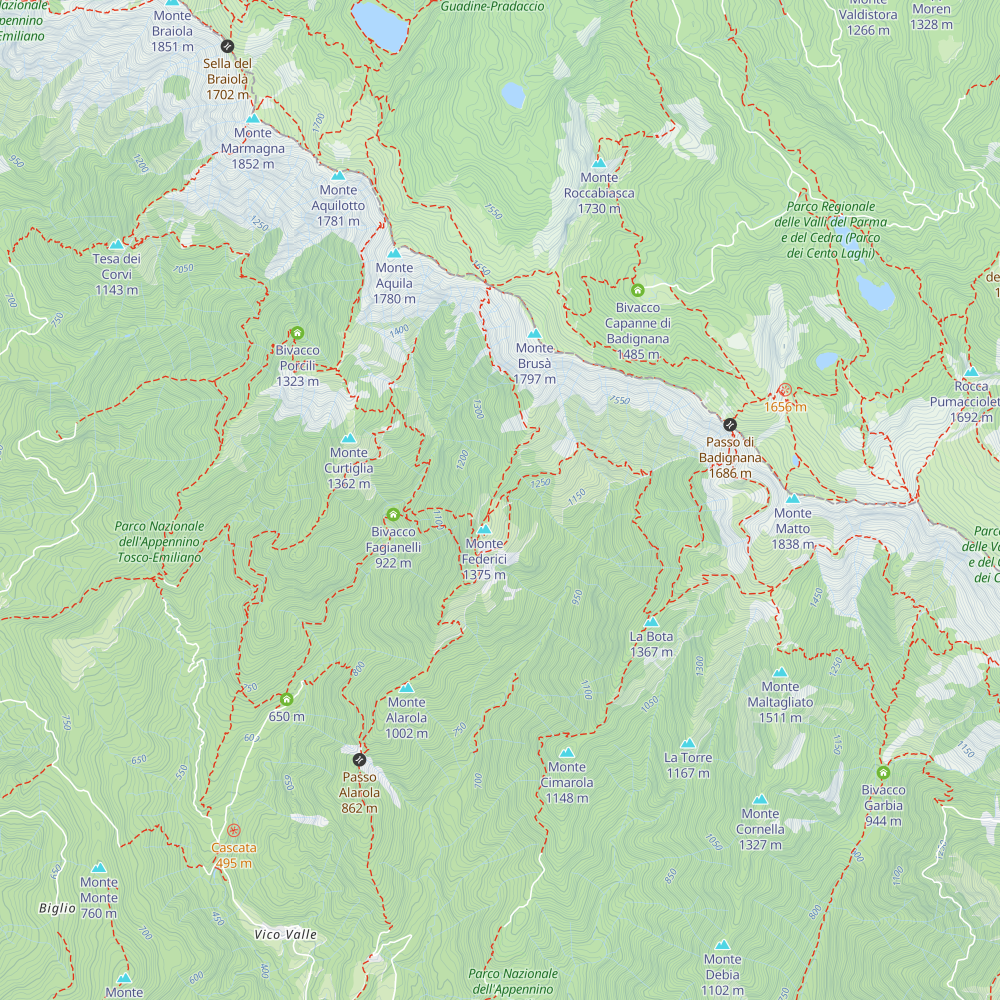 Bivacco Matale (Dadà Oriente) map