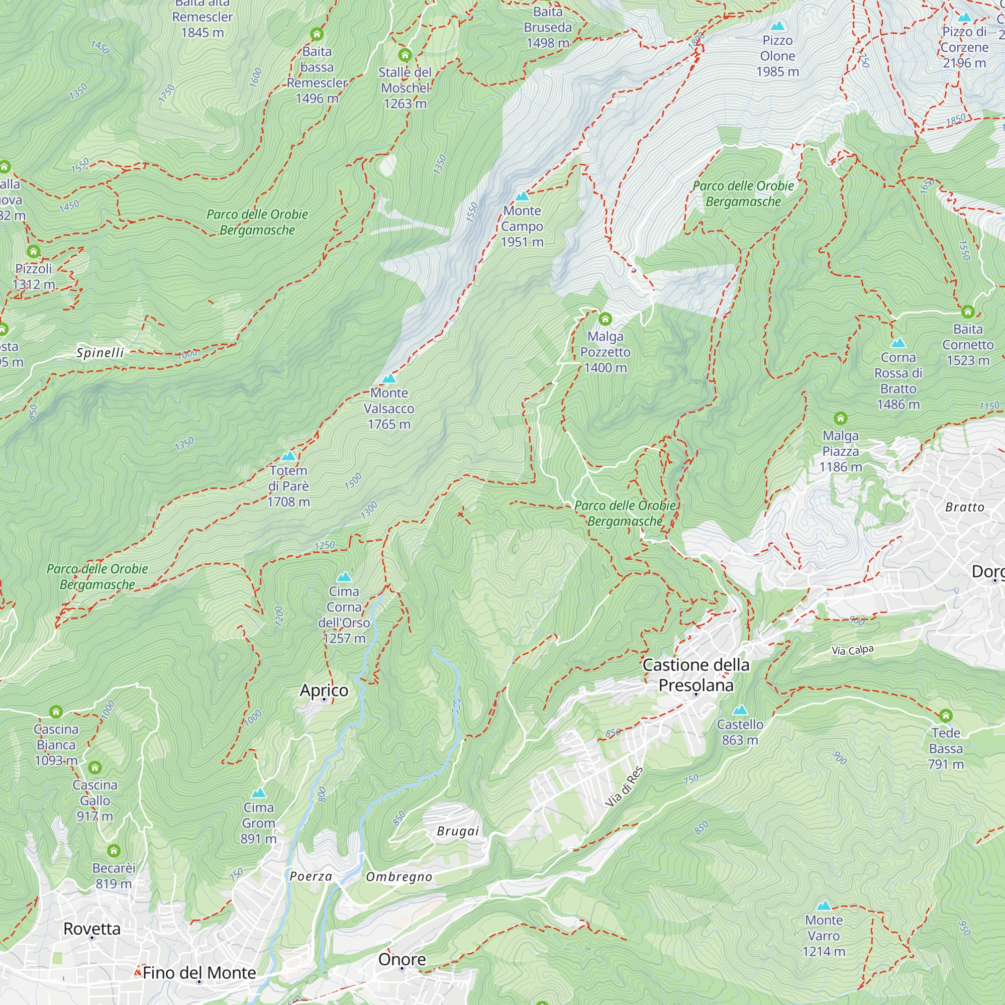 Malga Biliardo map