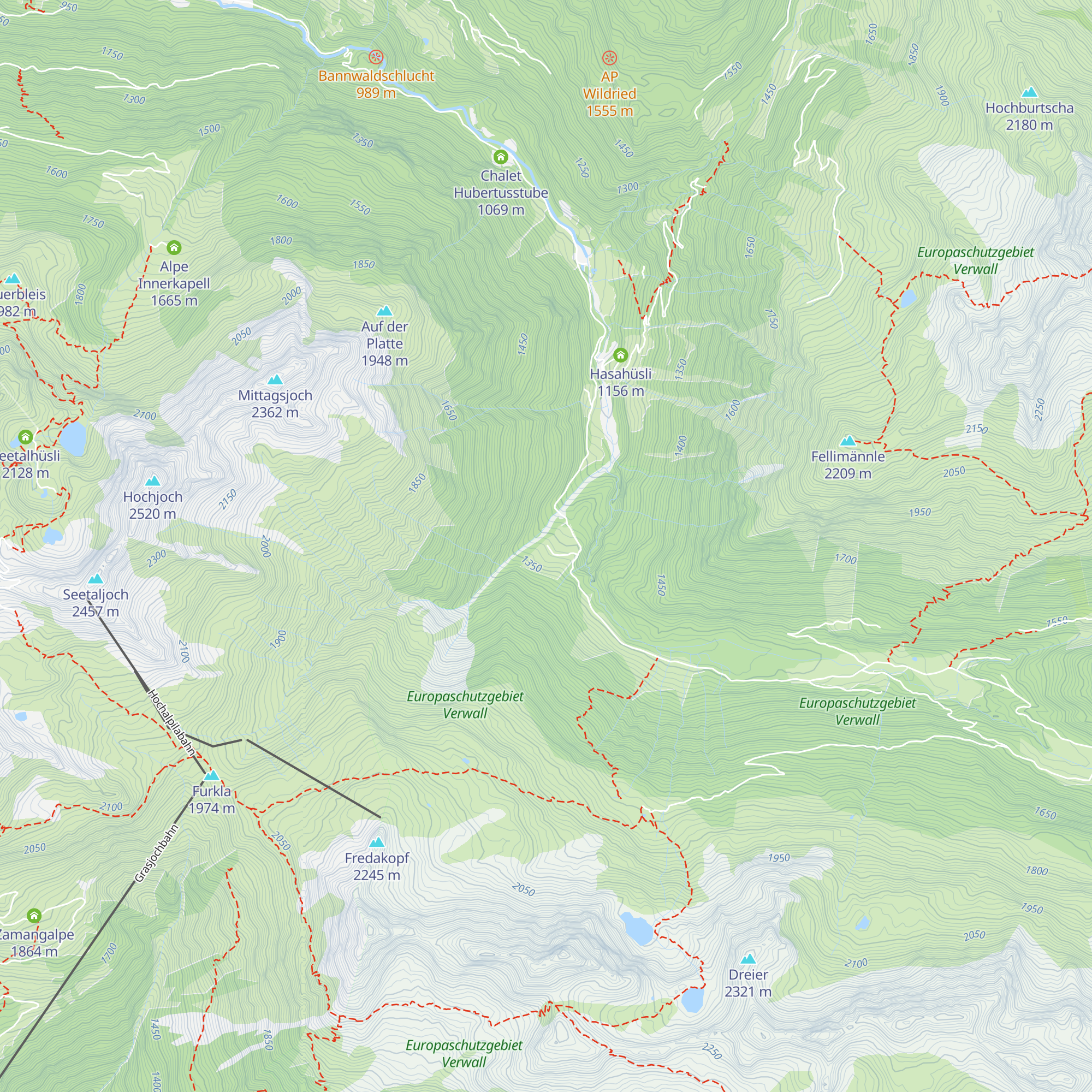Gieslaalpe map