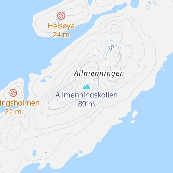 Map of Allmenningskollen