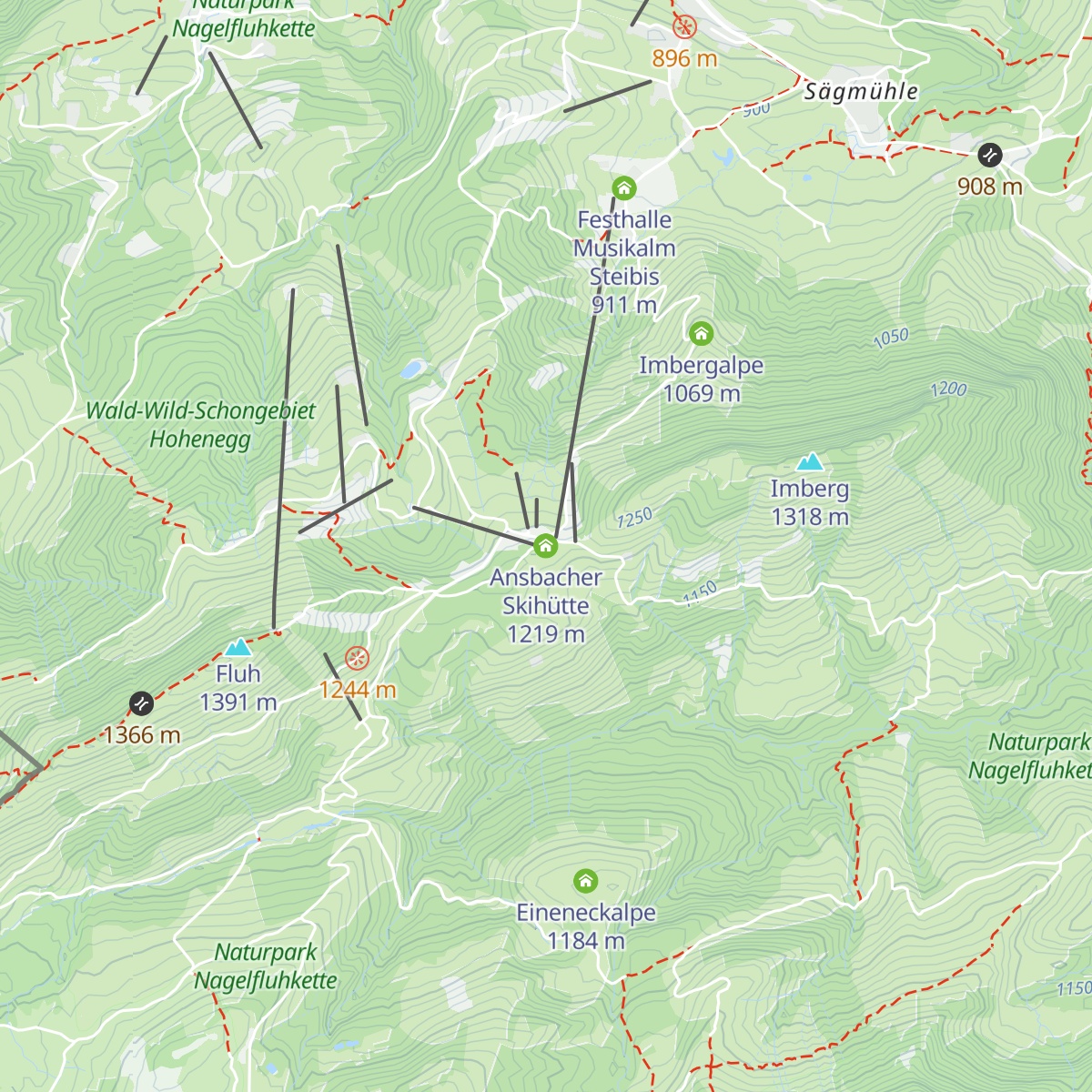 Ansbacher Skihütte map