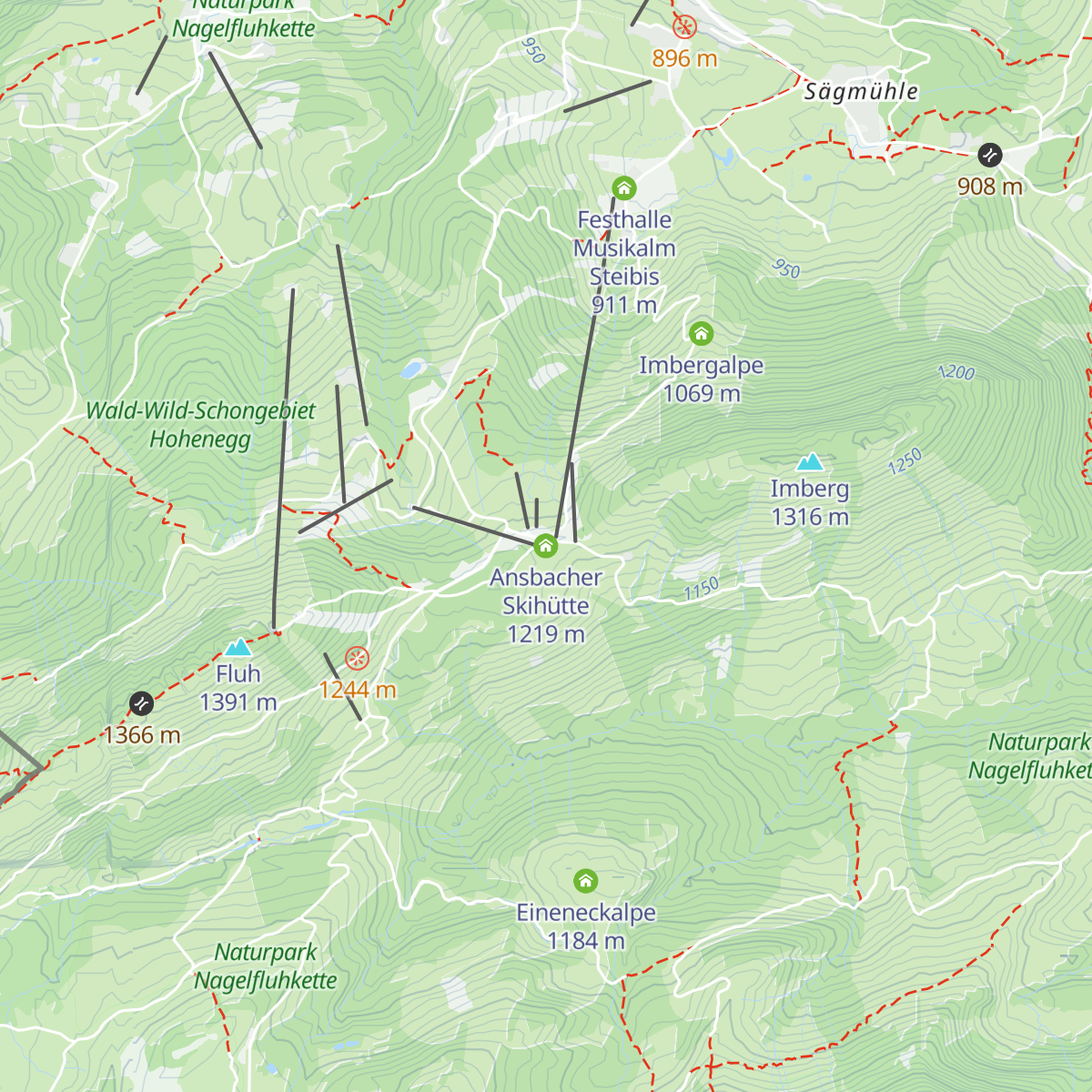 Ansbacher Skihütte map