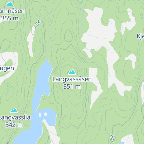 Map of Langvassåsen